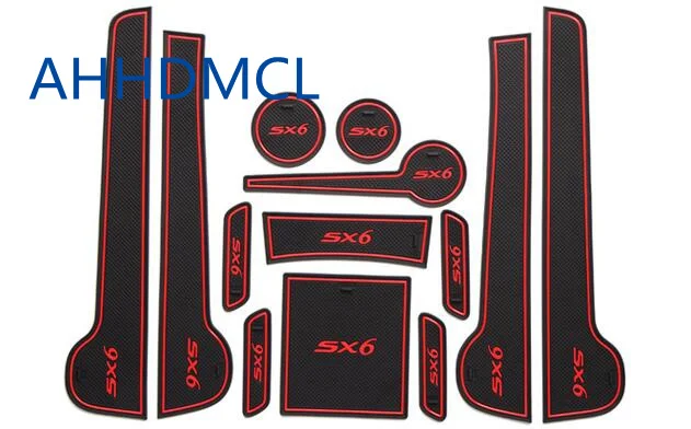 

Car Anti-Dirty Pad Door Groove Gate Slot Cup Armrest Storage Pad Anti-Slip Mat For Dongfeng Fengxing SX6 2016
