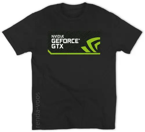 

NVIDIA GeForce GTX Logo Mens New T-Shirt S-3XL Short Sleeve 100% Cotton Man Tee Tops Cool O-Neck Tops