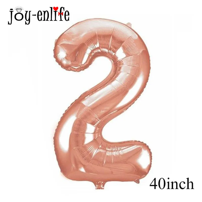 JOY-ENLIFE 1 комплект 30th 40th 50th на день рождения воздушные шары шар цвета розового золота День рождения украшения для взрослых принадлежности для юбилейной вечеринки - Цвет: 40inch