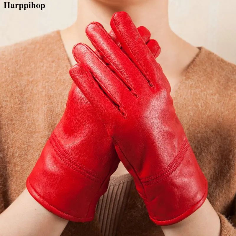 Перчатки из овечьей кожи, зимние перчатки, брендовые перчатки Luvas, женские перчатки, женские перчатки