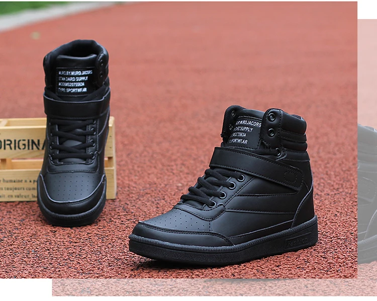 Женские беговые кроссовки zapatillas черные и белые на скрытой танкетке спортивная
