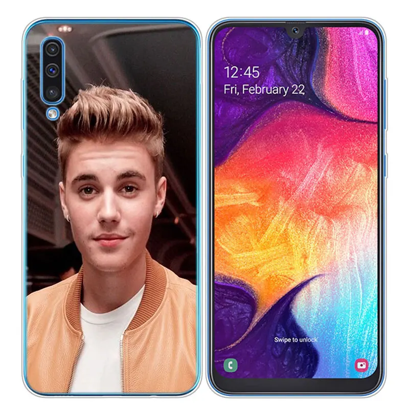 Transparent Soft Silicone Phone Case Justin bieber for Samsung Galaxy A10 A30 A40 A50 A70 Cover