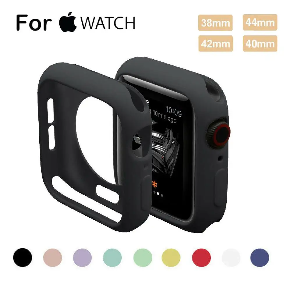 

For Apple Watch Series 4 3 2 1 Bumper Silicone Protector Case Cover 38/40/42/44mm