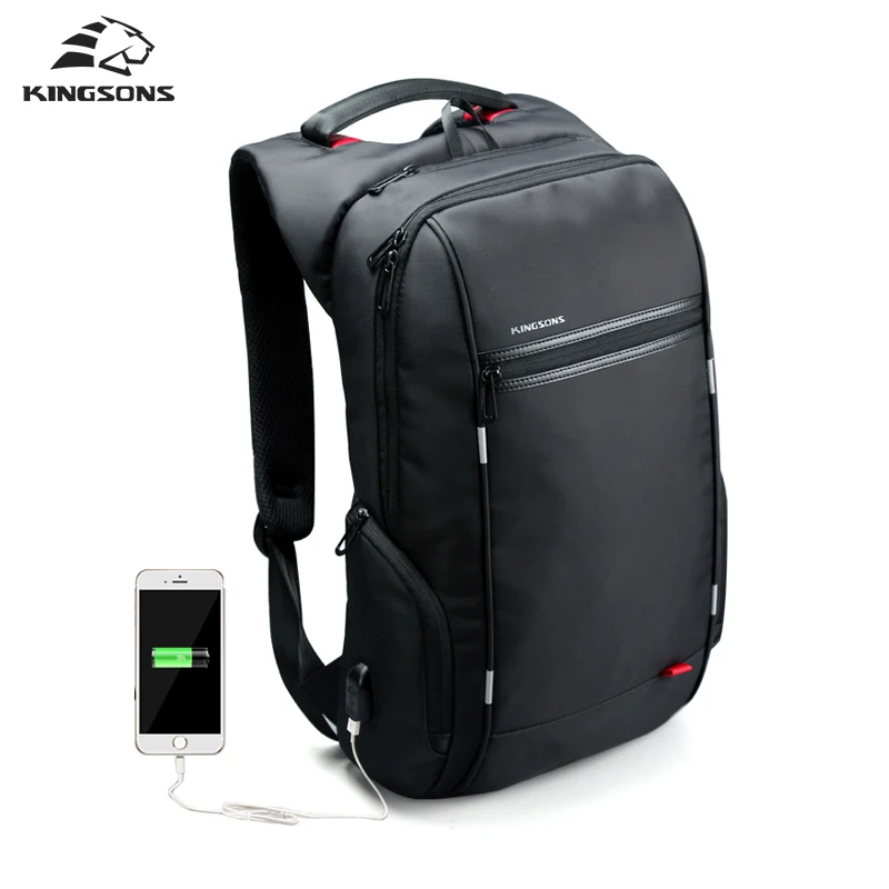 Kingsons External USB Charge Antitheft Notebook Backpack Design for Women 15 6 Waterproof Laptop Backpack Computer