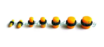 

Newest Ear Plug 3-12mm Yellow Ear Expander piercing Flesh Tunnel Neon Color Popular Body Jewelry Hip-hop Cool Earring for Men