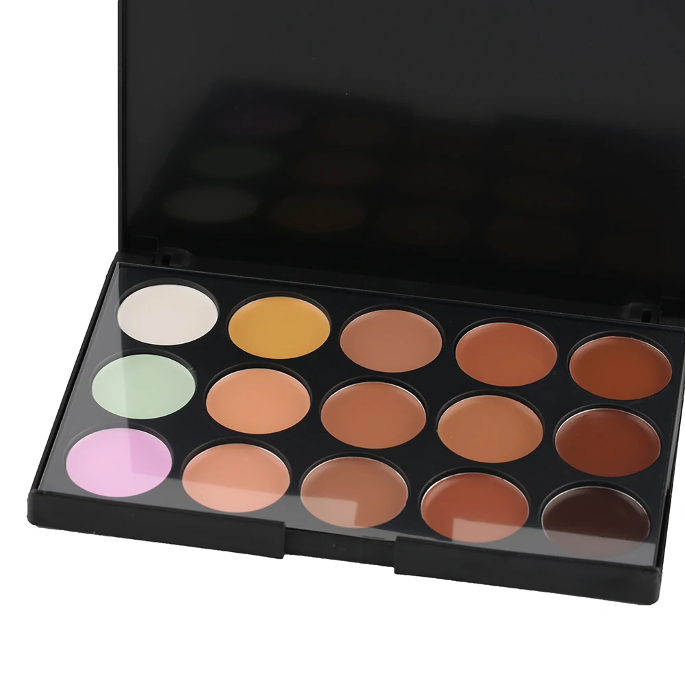 Makeup Facial Concealer Camouflage Cream Base Palette Cosmetic Beauty Tools 15 Color Pro Corrector                               (9)