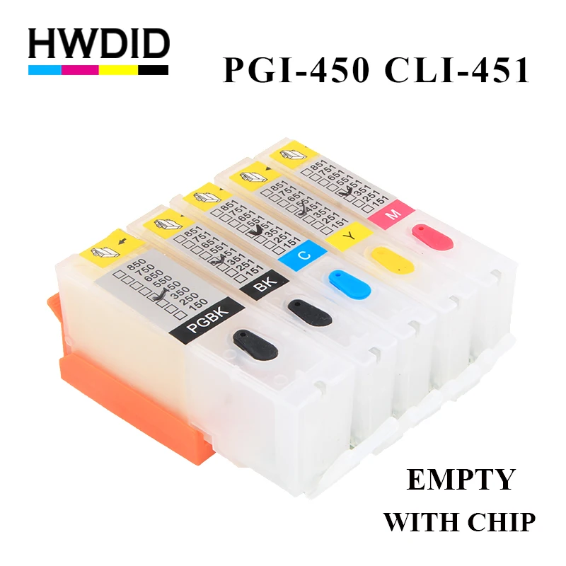 HWDID Refill PGI-450 PGI450 CLI-451 Ink cartridge Compatible For Canon PIXMA IP7240 MG5440 MG6340 MX924 MG7140 MG6440 PGI 450 | Компьютеры