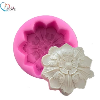 

HEARTMOVE Lovely Retro Big Flower Soap Mold Craft Art Silicone Soap mold Craft Molds DIY Handmade Candle molds 9812