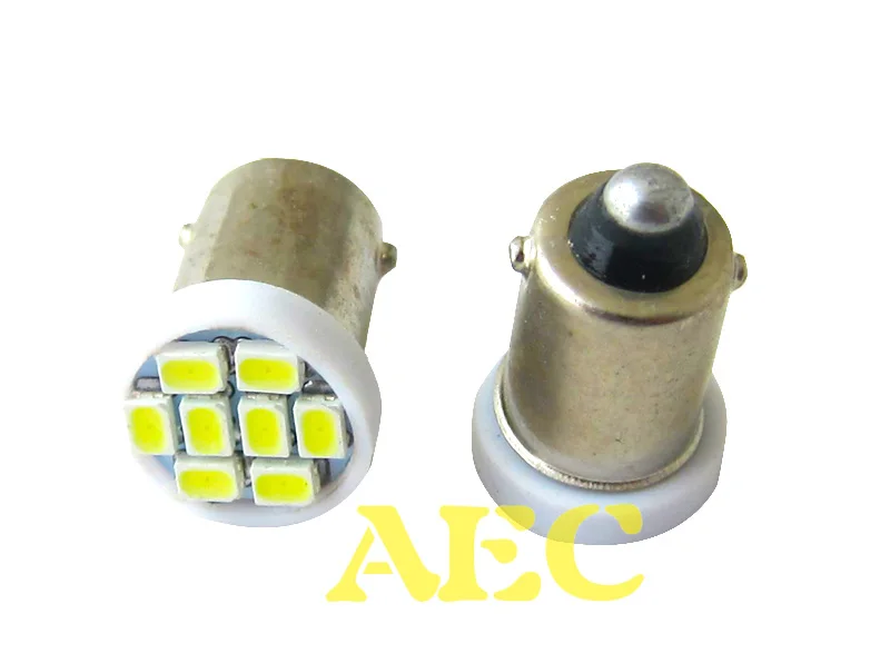 100X супер яркий BA9S 8 SMD 1206 светодио дный T4W 8SMD 3020 светодио дный светильники лампы номерных знаков белый красные, синие желтый и зеленый цвета