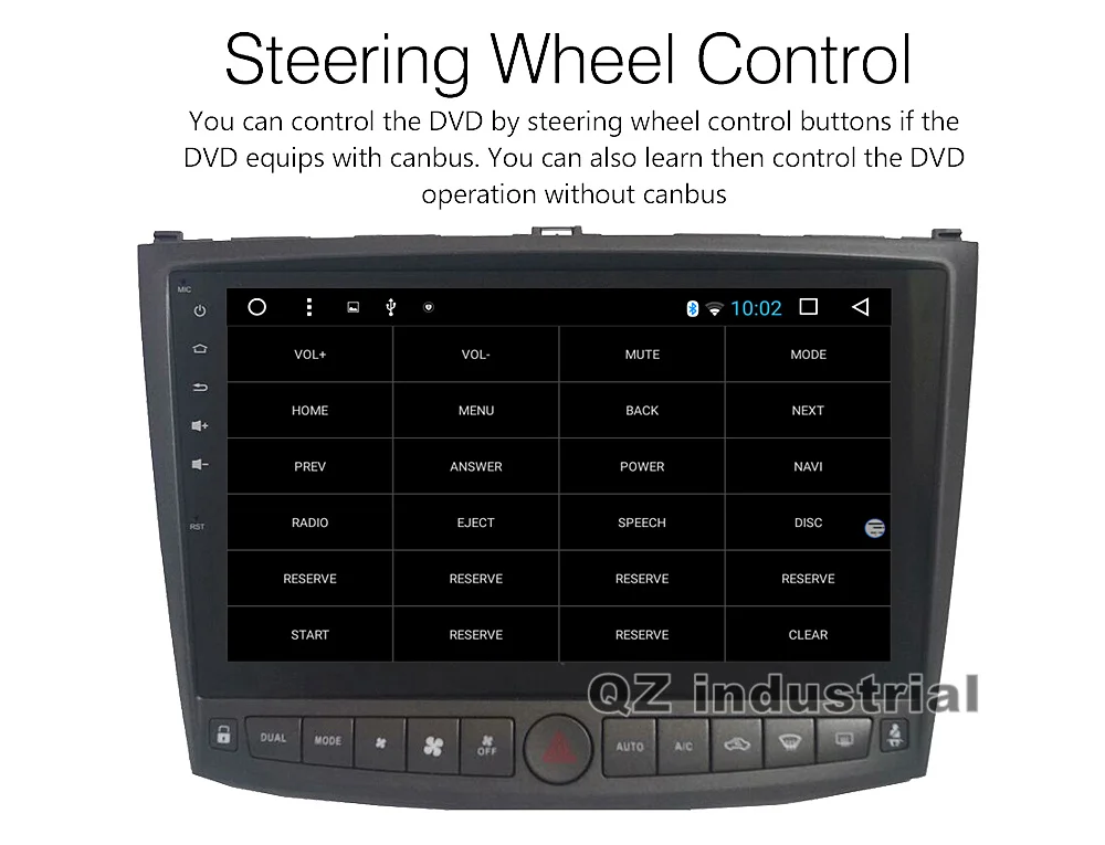 Top QZ industrial HD 10.2" Android 8.1 T3 Car DVD Player for Lexus IS200 IS220 IS250 IS300 2006-2012 With 3G 4G WIFI GPS Navi Radio 9