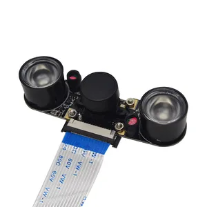 Raspberry Pi 3 Ночное видение Fisheye Камера 5MP OV5647 130 градусов фокусное Регулируемая Камера для Raspberry Pi 3 Модель B плюс - изображение