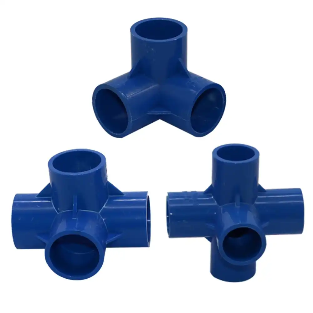 Conector en T de PVC de 4 vías, 5 vías, adaptador de tubo de riego para