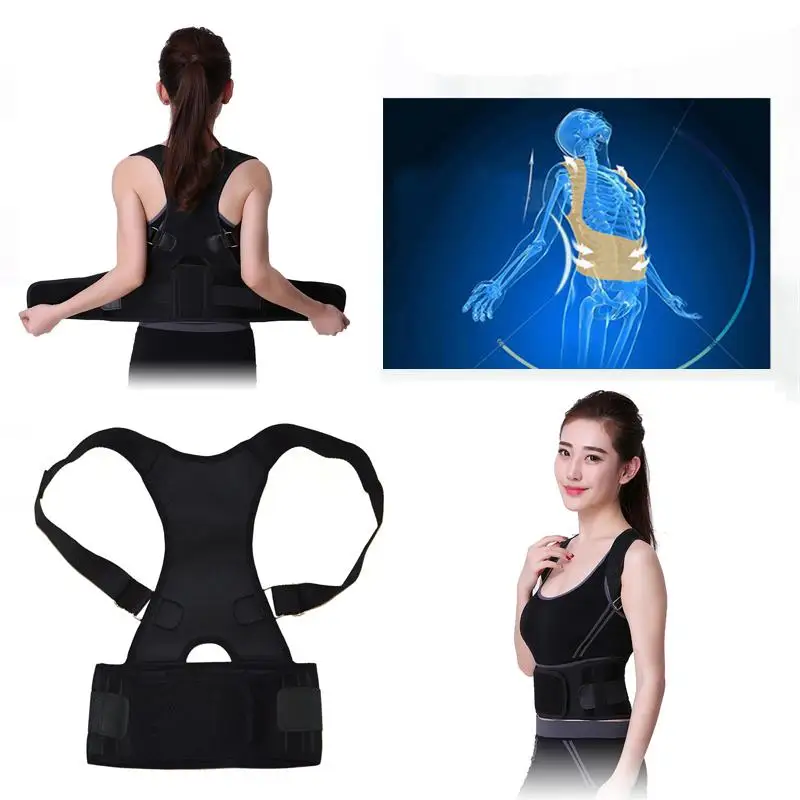 Регулируемая Задняя поддержка корсет для коррекции осанки назад Brace Back Belt мужской женский Поясничный поддержка прямой фитнес-корректор