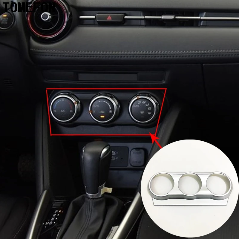 TOMEFON для Mazda CX3 CX 3 2015 2016 2017 2018 ABS Матовый кондиционер кондиционера с регулировкой
