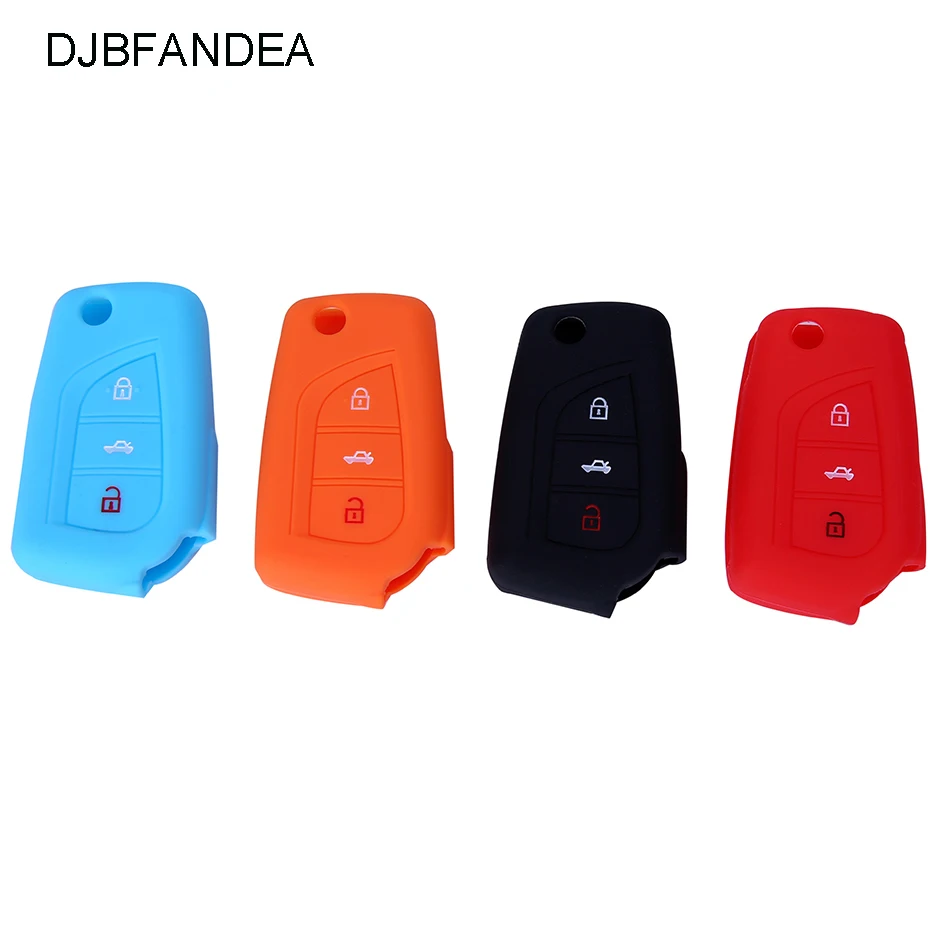 DJBFANDEA 3 кнопочный силиконовый корпус автомобильного ключа дистанционного