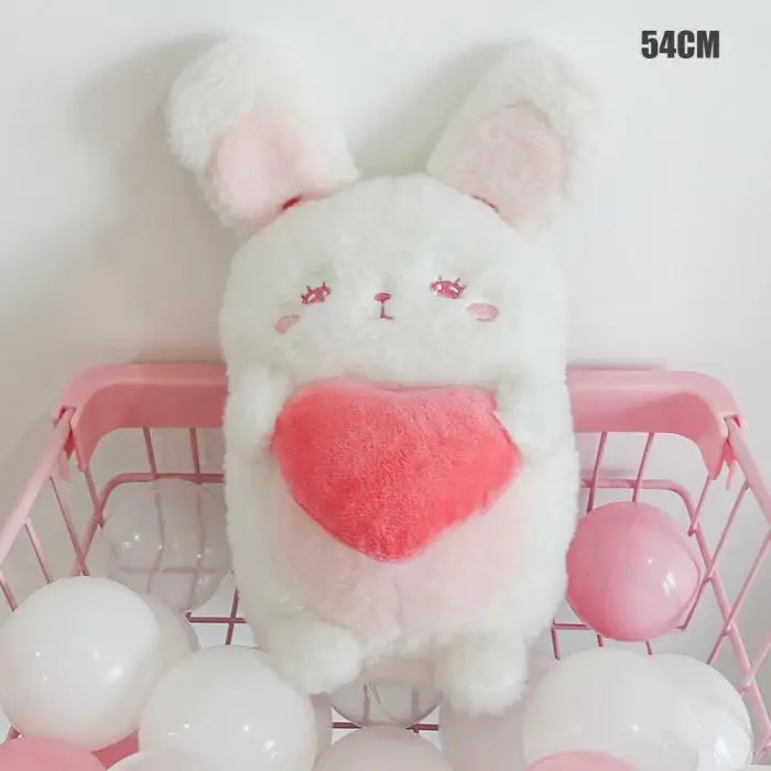 Cute Soft Rabbit Doll Stuffed Bunny Pillow Doll Toy Gift for Kids Girlfriend GHS99