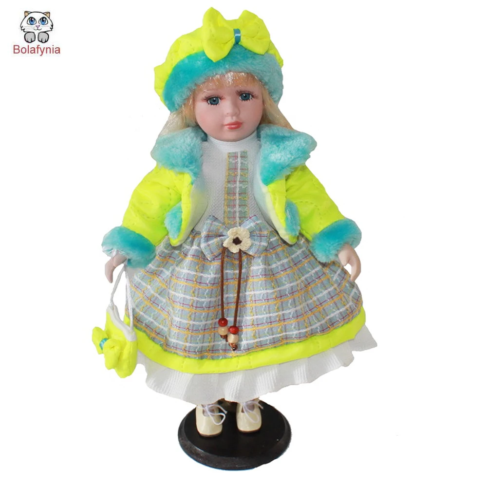 

BOLAFYNIA beautiful girl yellow coat home decoration girl gift doll toy children baby toy for birthday Christmas gift