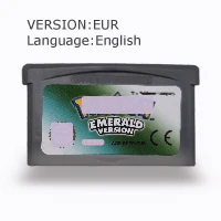 

Game card Pokemoon Emerald 32 Bit Video Game Cartridge Console Card EU Version English