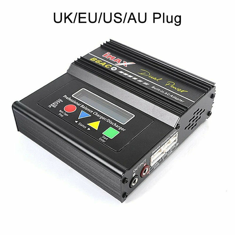 

2019 New IMAX B6AC+ Charger LCD Screen Digital Battery Charger RC Balanced Charger UK/EU/US/AU Plug Black