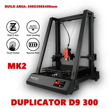 Best Price Wanhao Duplicator 9 (D9 400) MK2 3D Printer Machine With RIB & BL Touch Auto Leveling Build Size 400*400*400mm