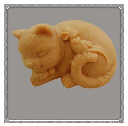 

Free shipping cat mouse silicon soap mold Cake decoration mold manual soap mold The candle mould