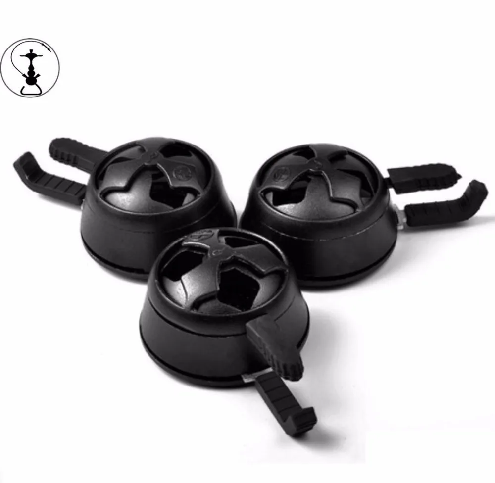 1pc Metal Charcoal Plate+2 Silicone Handle Nargile Hookah Bowl Charcoal