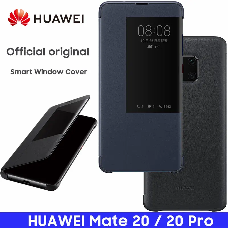 

HUAWEI MATE 20 Case 100% Official Original Smart View MATE20 Mirror Window Flip Leather Protect Cover HUAWEI MATE 20 Pro Case