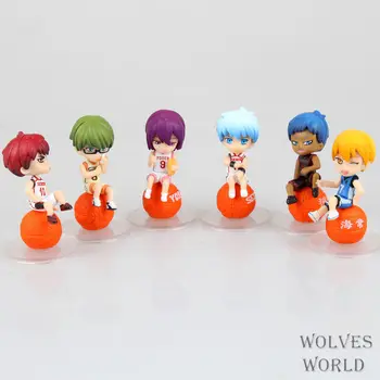 

Kuroko no Basket Main Charactors Q Ver. 6cm 6pcs/lot Sitting on Basketball