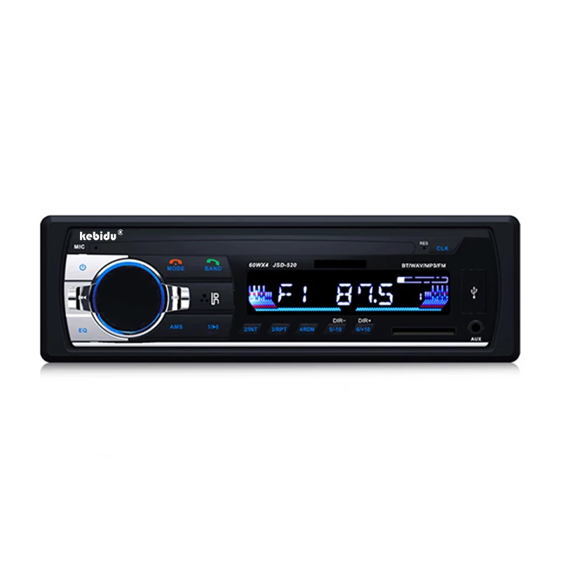 Автомобильный Радио kebidu JSD 520 стерео Авто Bluetooth V2.0 12V In dash 1 Din FM Aux вход приемник SD USB
