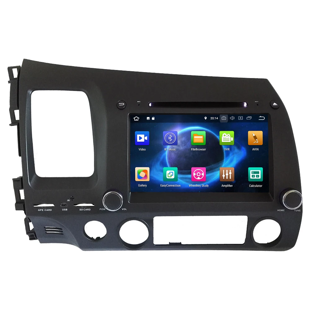 Top KLYDE 8" Octa Core 4G Android 8.0 7.1 32GB ROM Car DVD Player Radio GPS Navigation For Honda Civic 2006 2007 2008 2009 2010 2011 1