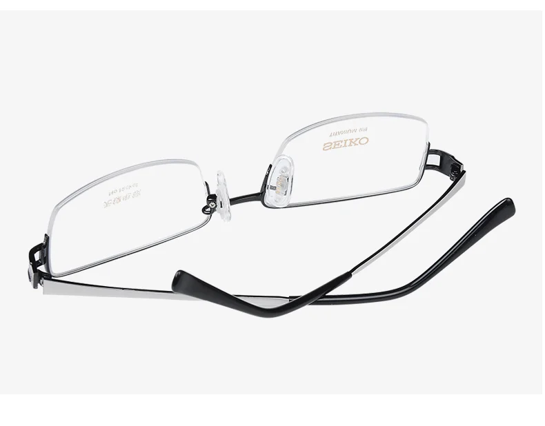 SEIKO титановая оптическая оправа, мужские очки, компьютерные очки, прозрачные линзы для глаз, мужские очки по рецепту, очки HT01094