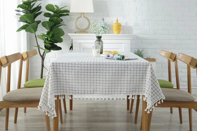 Nordic simple lattice tablecloth-f4