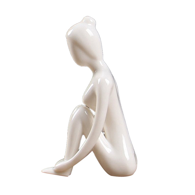 Ceramic Yogo Figure Ornament Figurine Sculpture Wedding Birthday Xmas Gift
