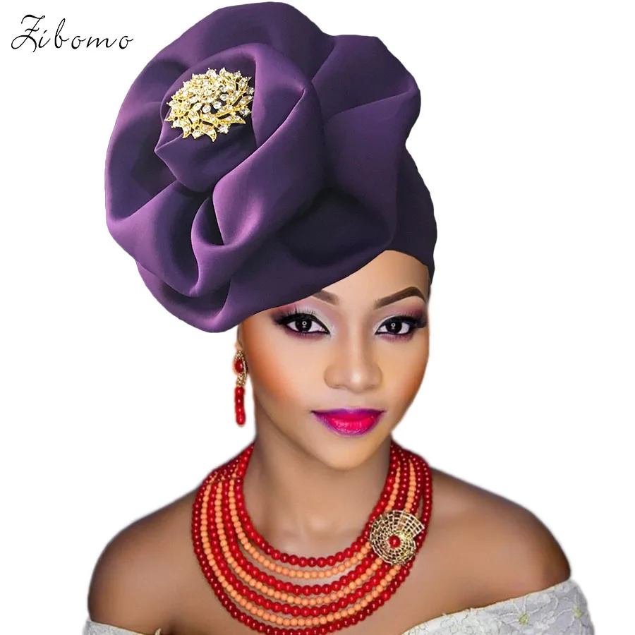 Turban headtie african turban cap aso oke gele ready to wear auto hele african lace auto gele aso ebi headtie 2018 new (6)
