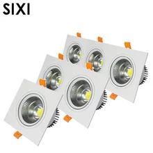 Встроенный в помещении Светодиодный светильник COB bean gall 3W5W7W10W12W20W30W двойной Точечный светильник с тремя головками s светодиодный AR111 решетка один светильник s