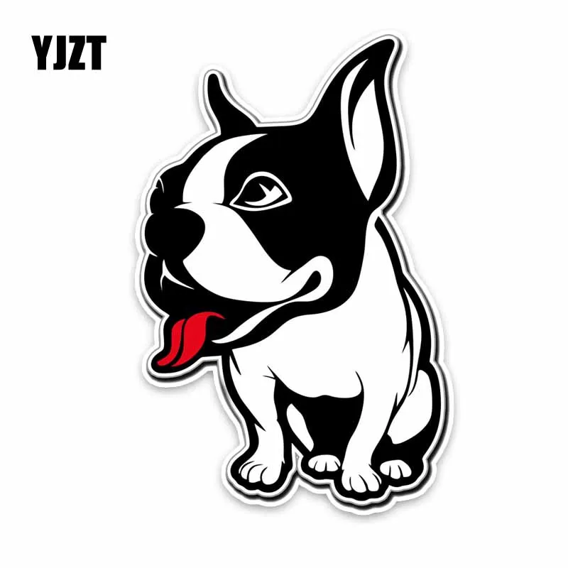 2 protected by French Bulldog dog home car bumper window vinyl decals stickers