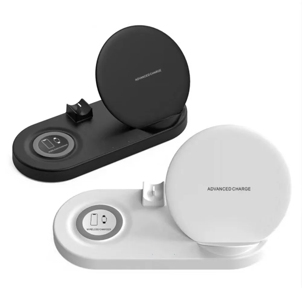 

5-in-1 Wireless Charger Dock for iPhone Samsung Smartphone Qi Quick Charging Station Bracket For Apple Watch 4 3 2 1 AirPods
