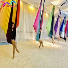 Эластичный комплект гамака для фитнеса 5 метров для пилатеса, оборудование для коррекции фигуры, Антигравитационные пояса для йоги, тренировочные инструменты для йоги