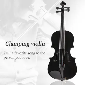 

Hot Sale Violin Set Skillful Manufacture Splint Bright Acoustic Violin Fiddle w/Rosin Case Bow Muffler Exerciser Set