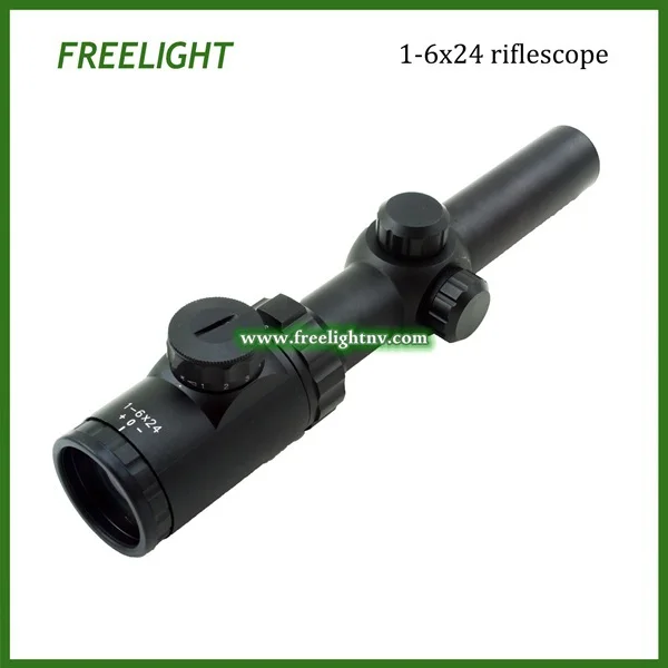 1 6x24 Large Field of View Telescopic Sight, turret lock Riflescope