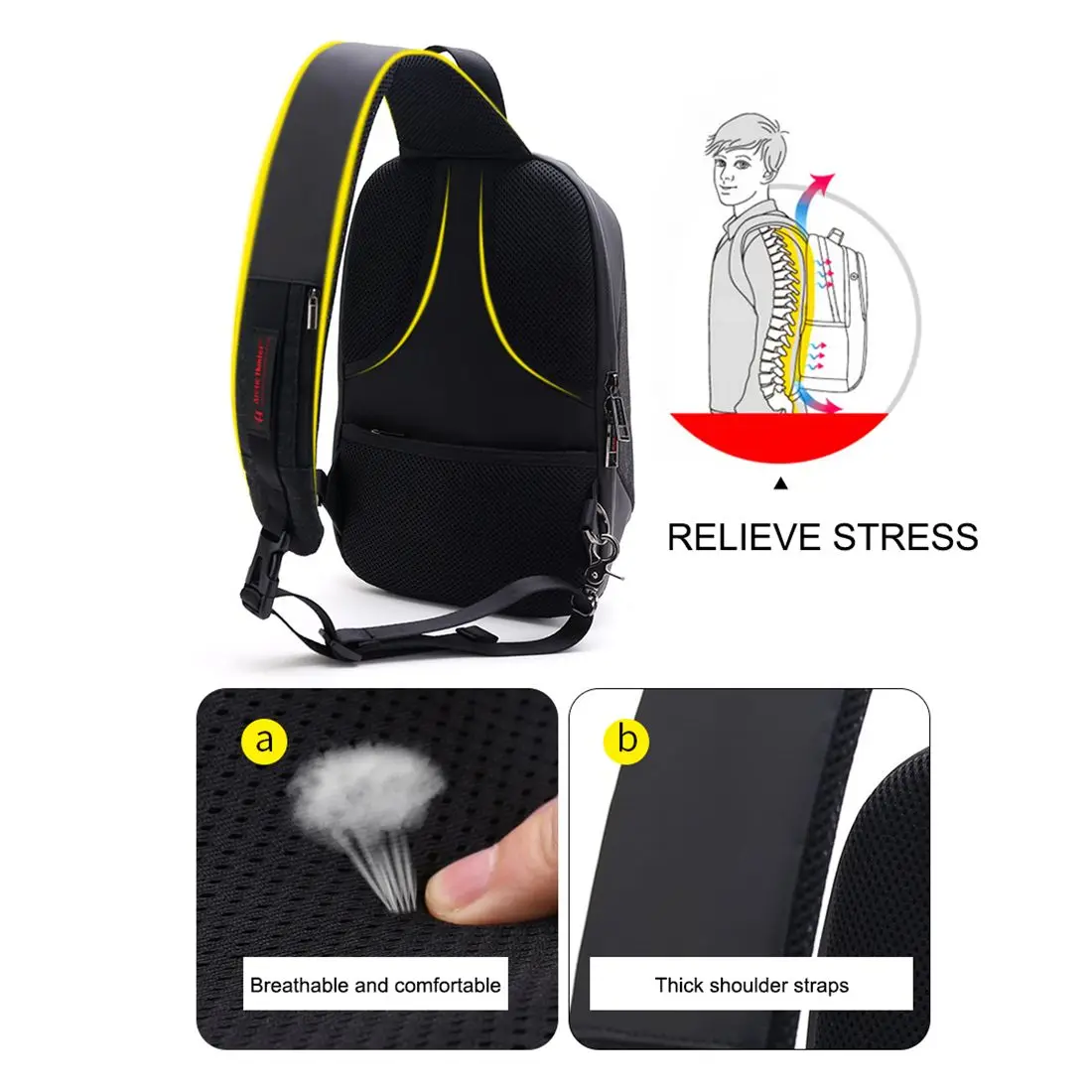 Новая мужская модная Противоугонная нагрудная сумка через плечо сумка-мессенджер