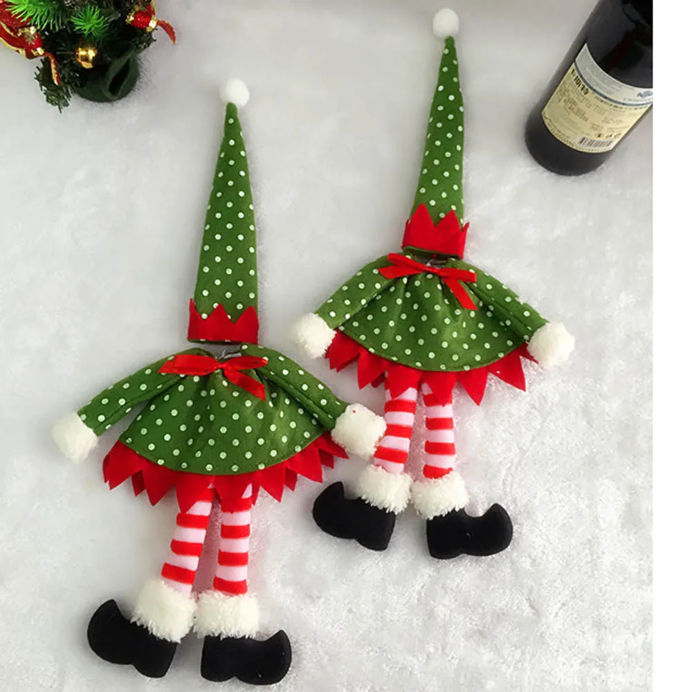 

Christmas Decoration for Home Table Sequins Wine Bag Holder Red Wine Champagne Bottle Cover Case Gift Bags Xmas Decors^5