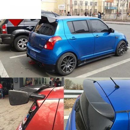 

Fit for SUZUKI SWIFT 3d Carbon fiber rear auto spoiler Wing rear wing high quality