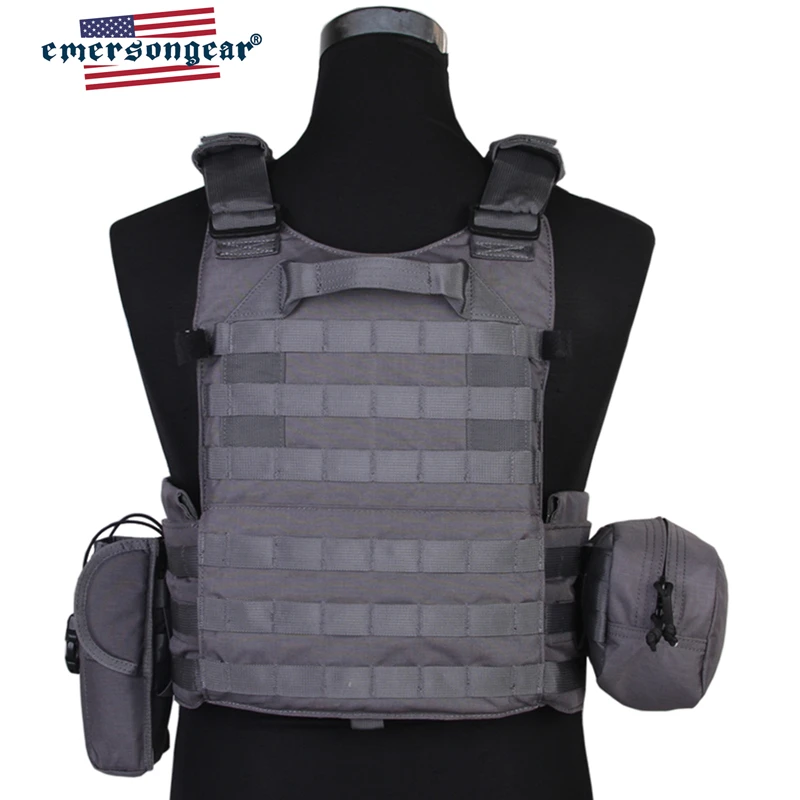 Emerson gear Emerson Body Armor LBT6094A стиль тактический жилет пластина Перевозчик W 3 мешочки военная армия, для страйкбола gear Wolf серый