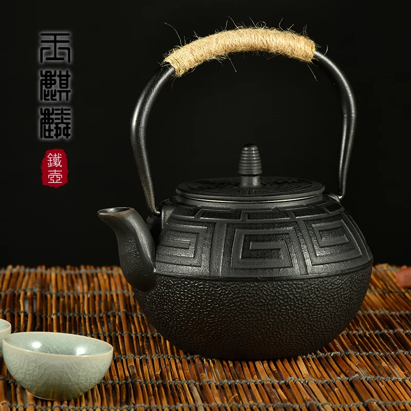 

Jade kirin iron pot Japan cast iron pot boiling pot for oolong tea with filter manually cast iron pot of specials