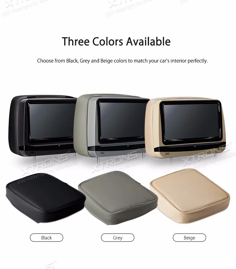 Discount One Pair 9" Touch Screen Headrest Car DVD Car Headrest DVD Headrest Car Monitor DVD with HDMI Port & Adjustable Viewing Angles 16