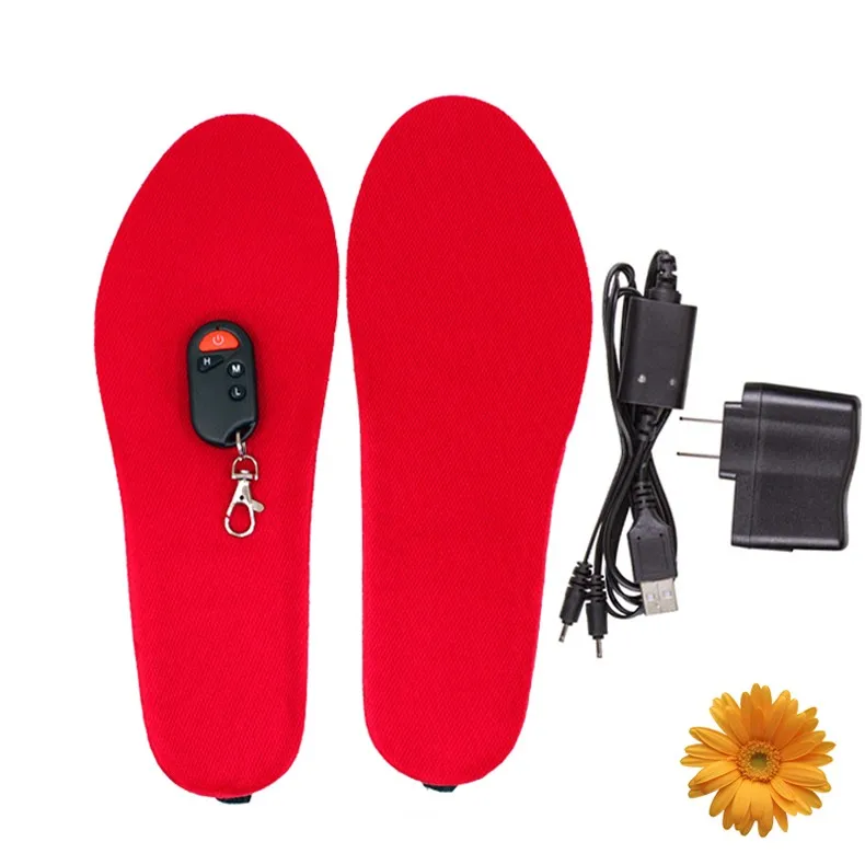 3.7V Best New Year Gift USB Charging Electric Powered Heated Insoles For Ski Snow Shoes Boots Winter Keeping Feet Warm Women Men Outdoor Foot Warmer Electric Heating Insole with Rechargeable Bulit-in 1800mAh Li-Battery Warming Cold Feet in Harsh Winter