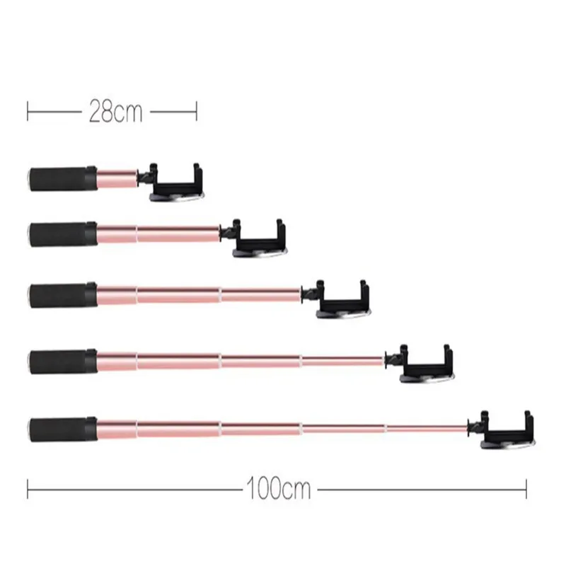 Универсальное зеркало, селфи-палка, монопод для samsung Galaxy S9 S8, 360 градусов, 90 см, проводные селфи-палки для IPhone X 8 7 6S Plus