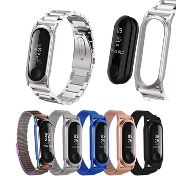 

Stainless steel watch band for Mi Band 3 Wrist Strap Metal Milanese Stainless Steel For Xiaomi MiBand 3 Strap Bracelet Wristband