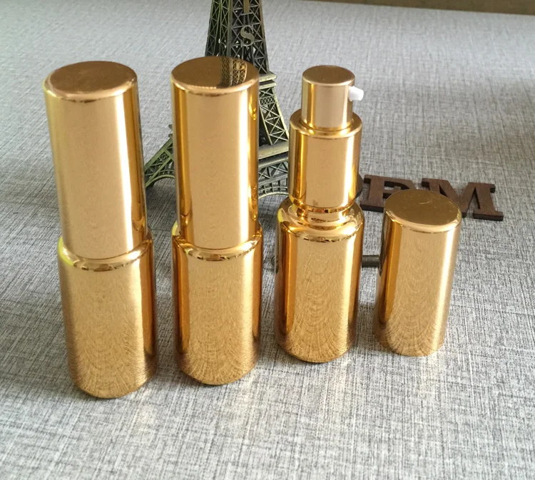 

Оптовая продажа 50 шт. золотистый 15 мл круглые стекляные насос бутылка лосьона, 0,5 унция многоразовый лосьон бутылки, 15 мл стеклянные бутылки